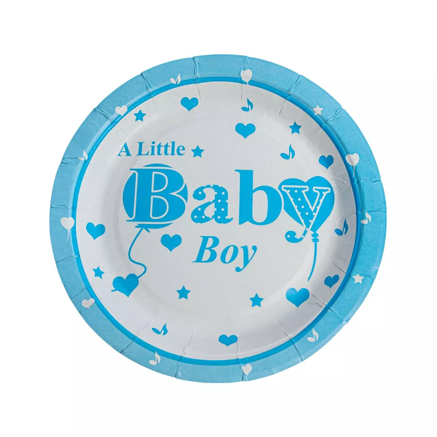 Baby Boy Round Paper Plates hover image
