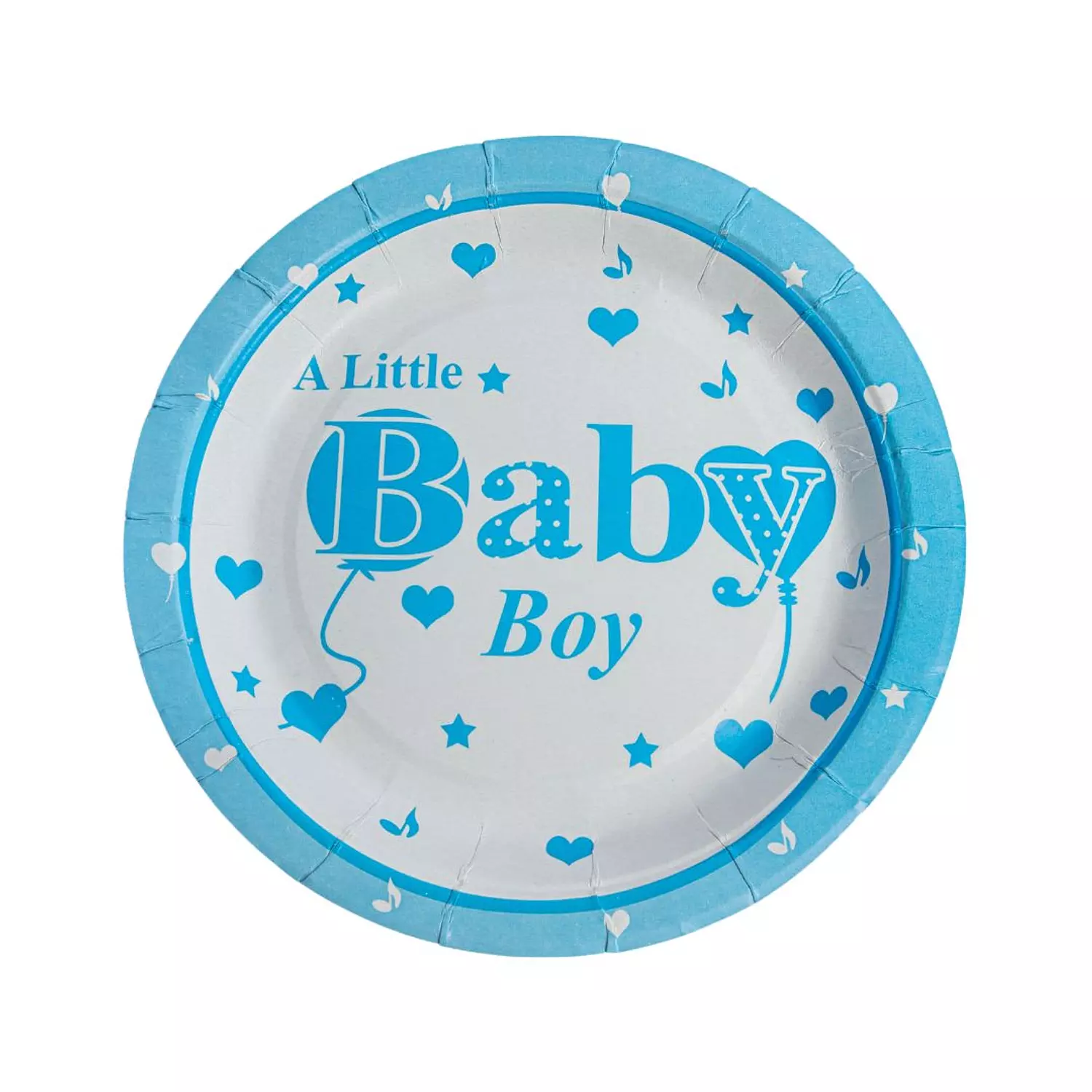 Baby Boy Round Paper Plates 0