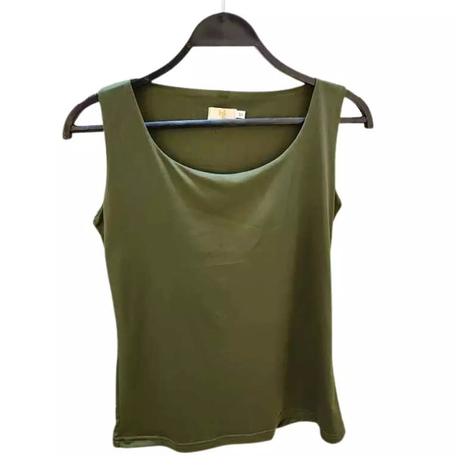 Basic Sleeveless Lycra Undershirt - Olive Green hover image