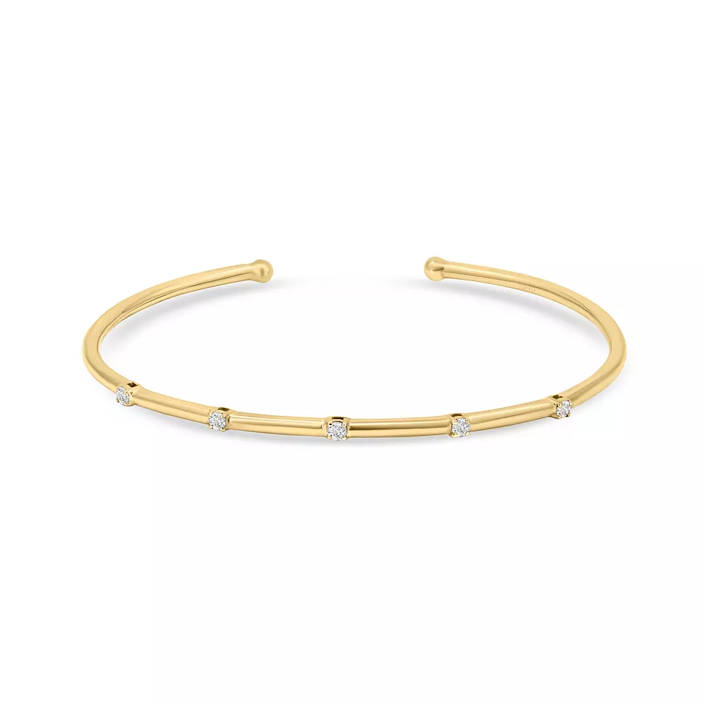 Diamond Dotted Bangle - B12