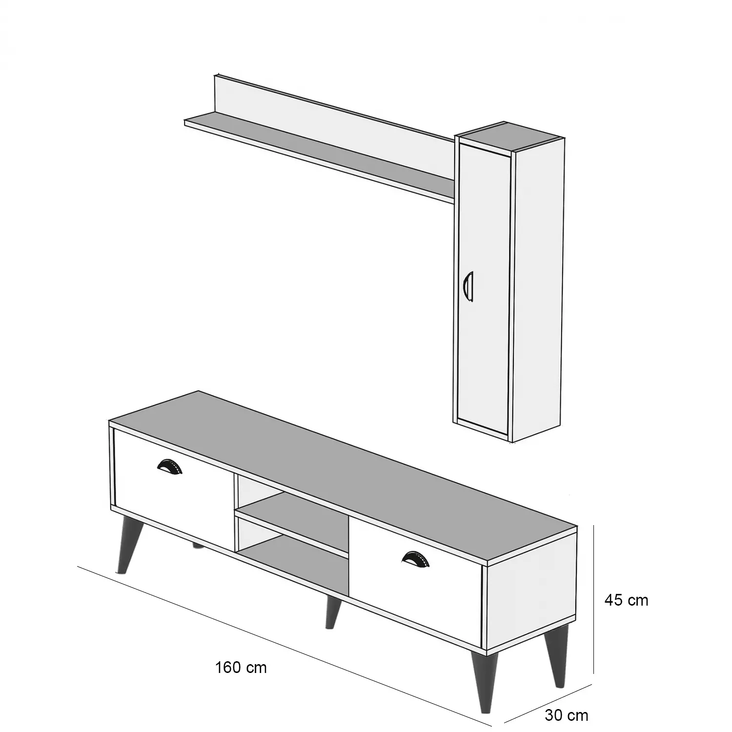 LCD Table 160x30x45 cm - Artco.lcd086 1