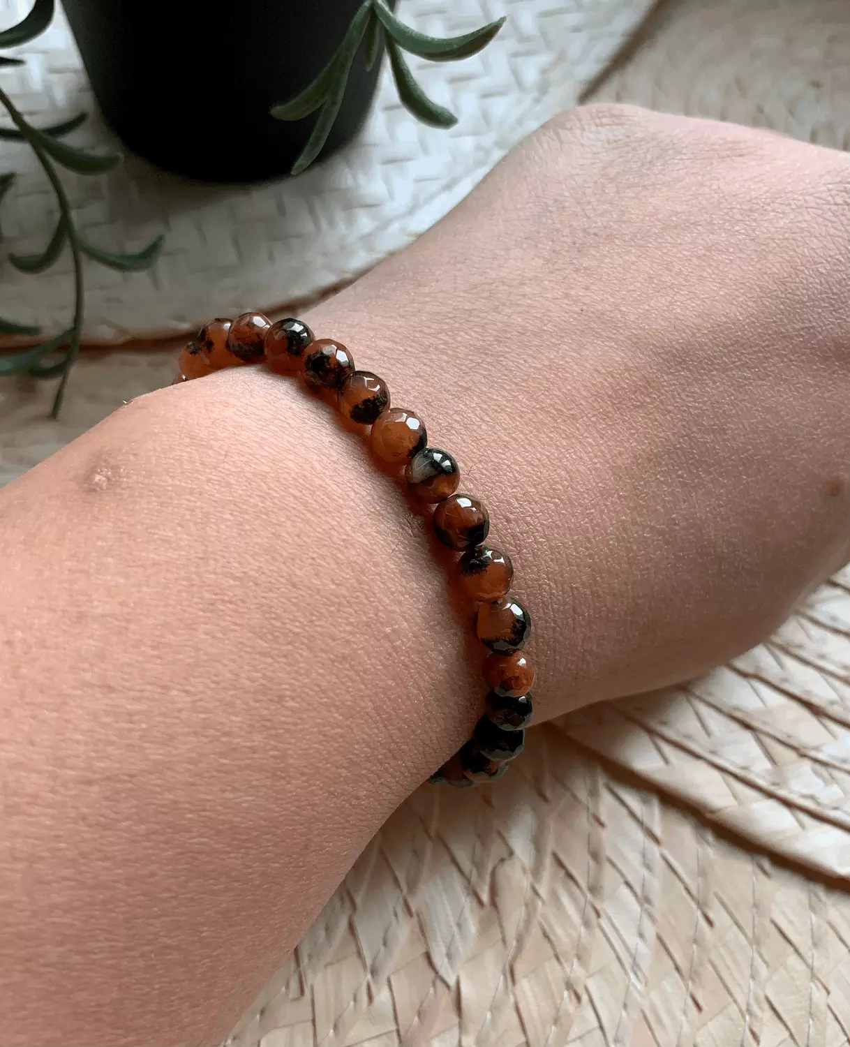 Small Agate "Tiger"  Bracelet ( Stock ) hover image