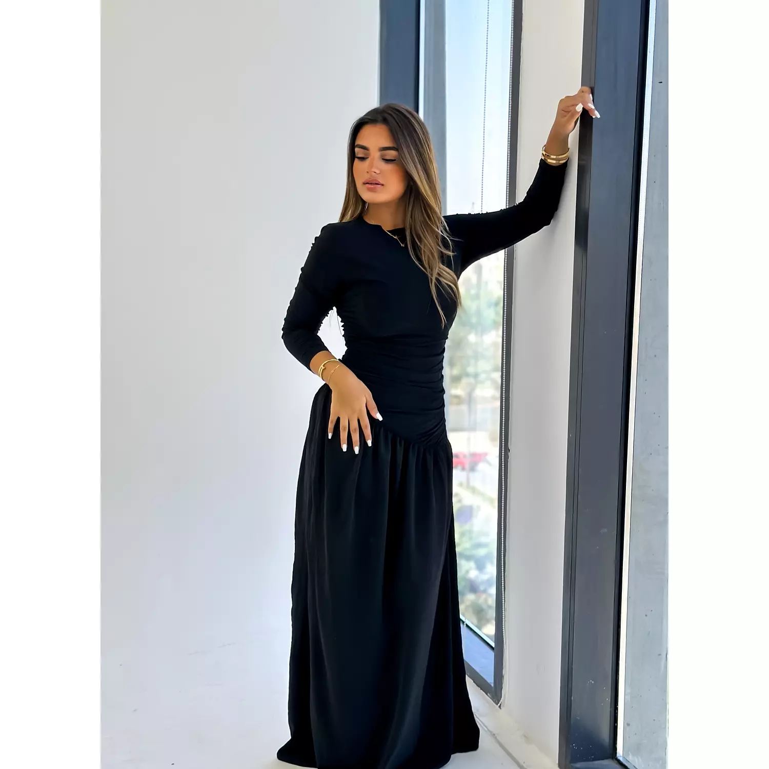 Black sleeves dress  hover image