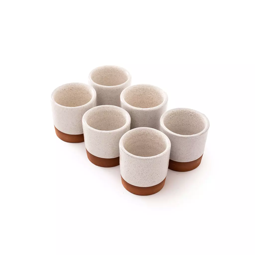 6 Pack Gouna Espresso Cups - Late White