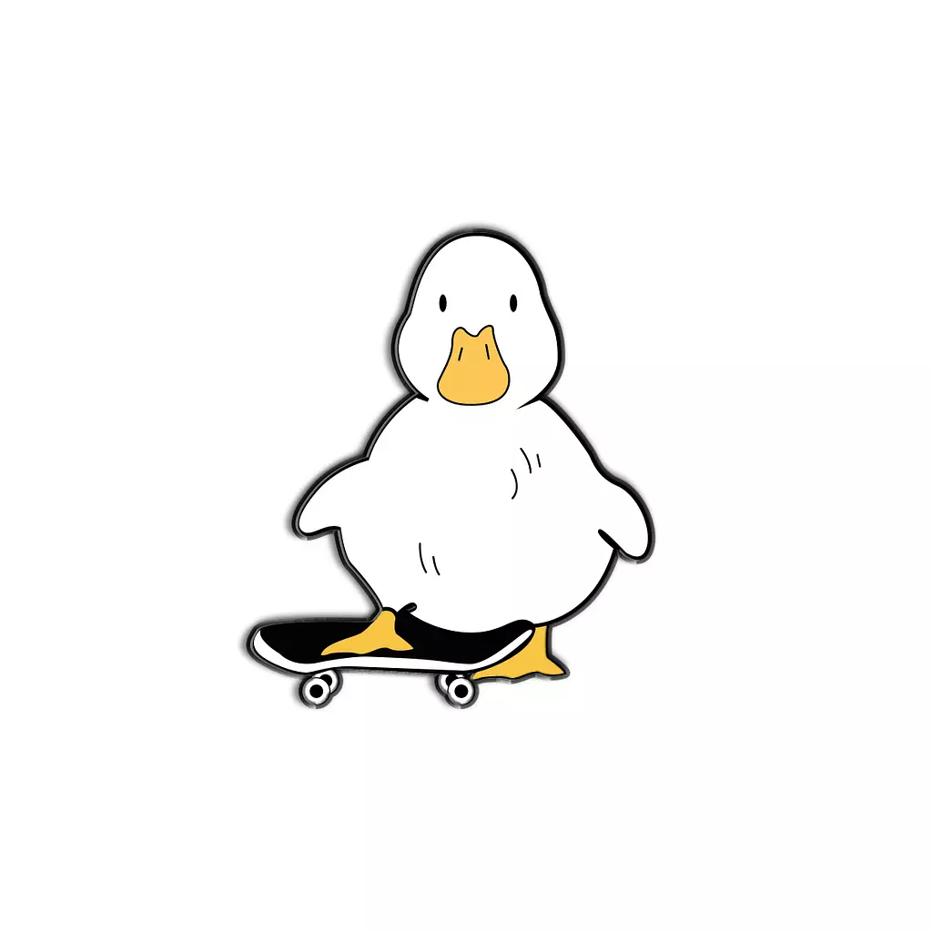 Duck 🦆 with skateboard 🛹