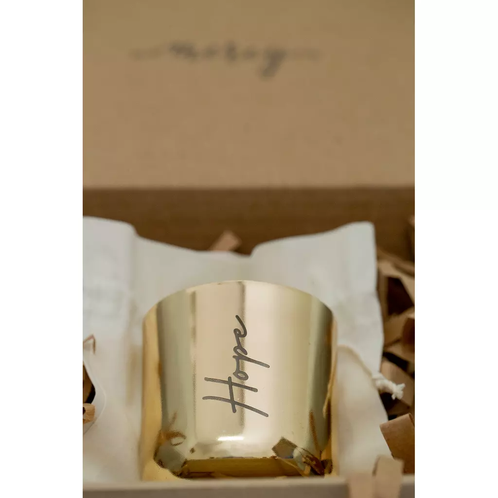 Brass Platted Hope Candle 