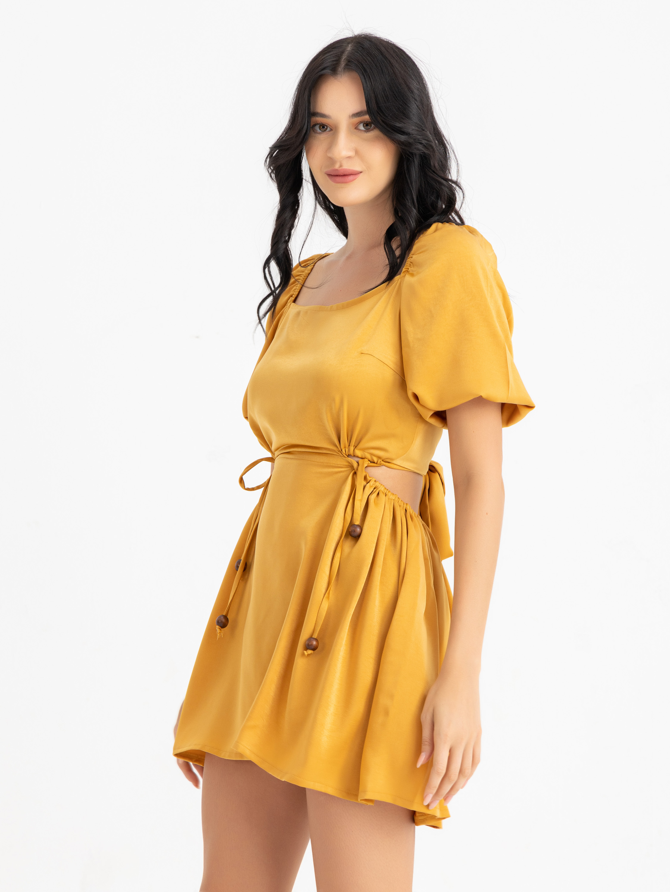 The POUFA cutout satin mini dress 4