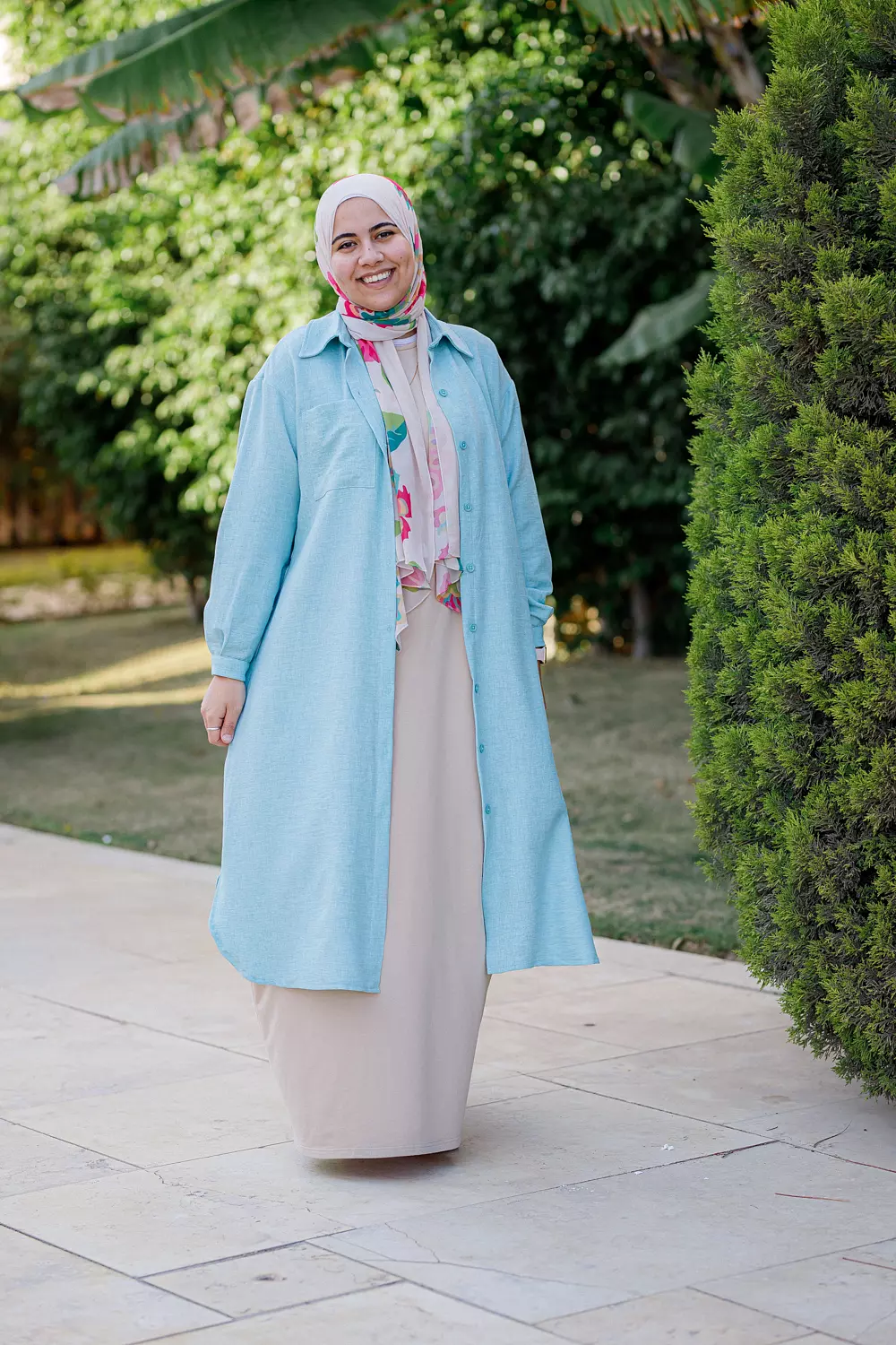 Mint Linen Shirt Dress  hover image