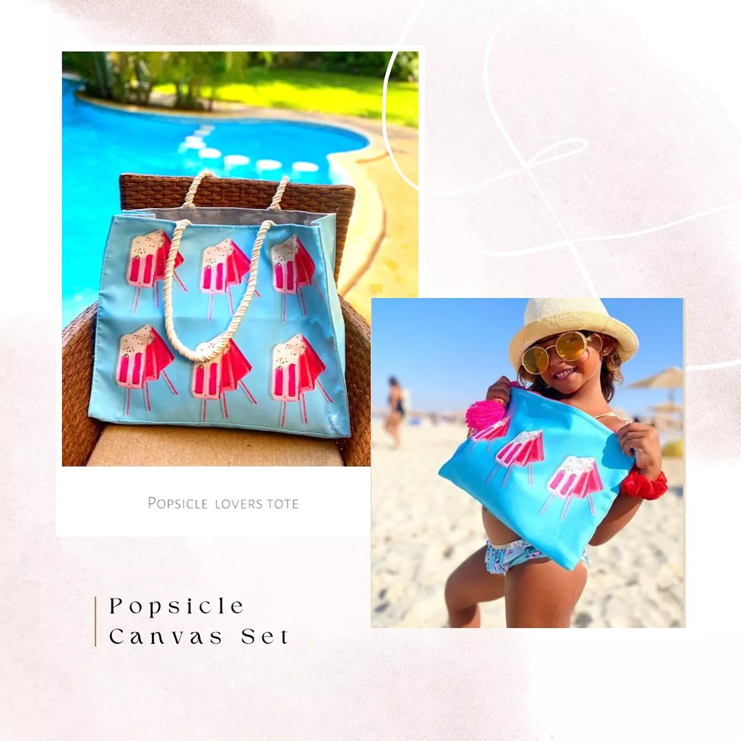 The Popsicle Hand-Painted Fabric Tote (by order) 3