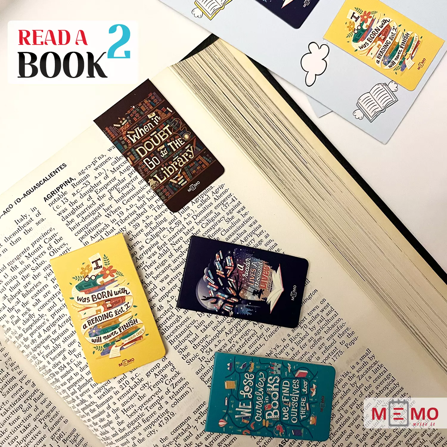 Memo Read a book 2 Magnetic Bookmarks (4 pcs) 5