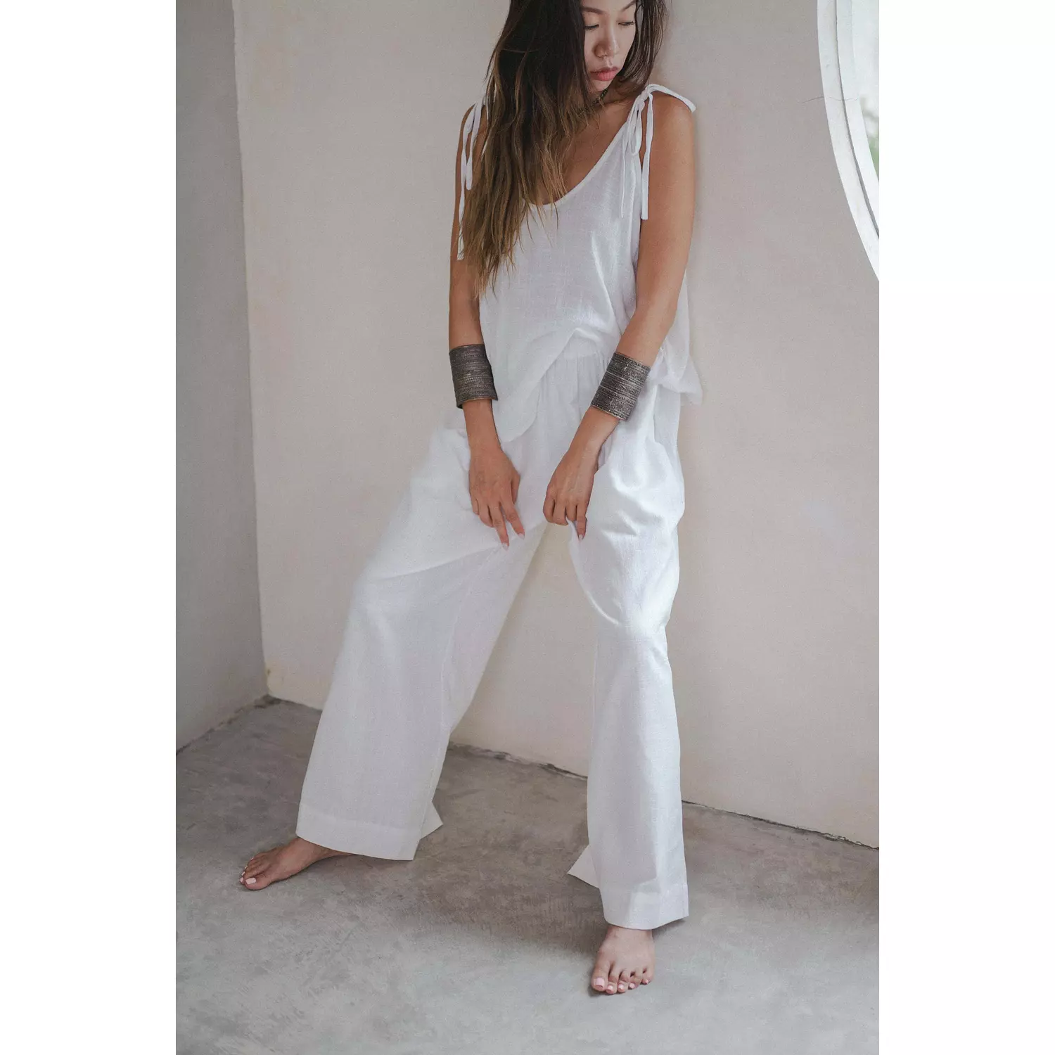 Essential Straight Leg Pants White hover image