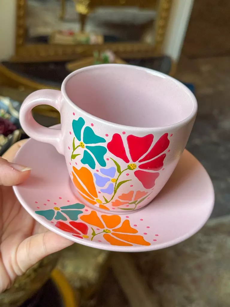 Tea Cup " Pink " ( By Order )