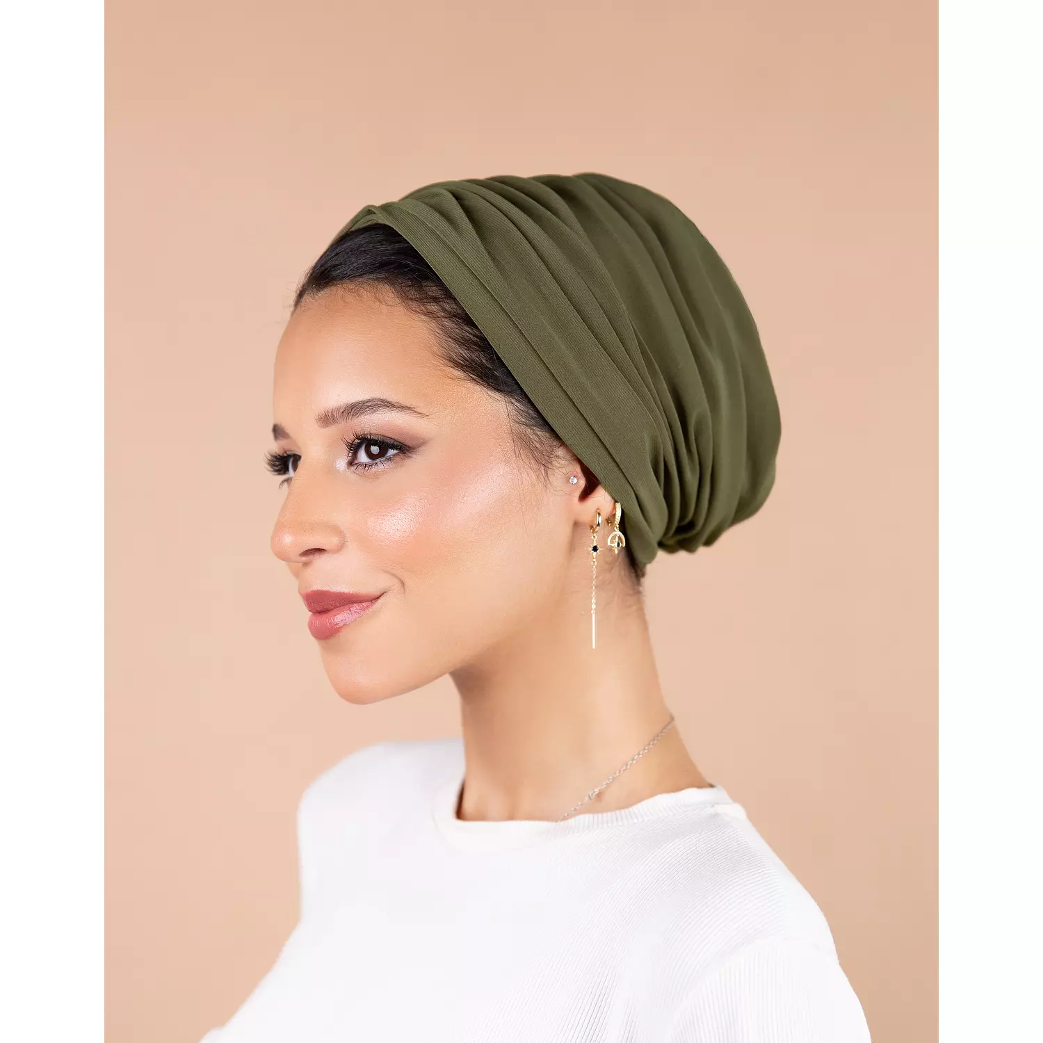 Olive Green Basic Turban  1