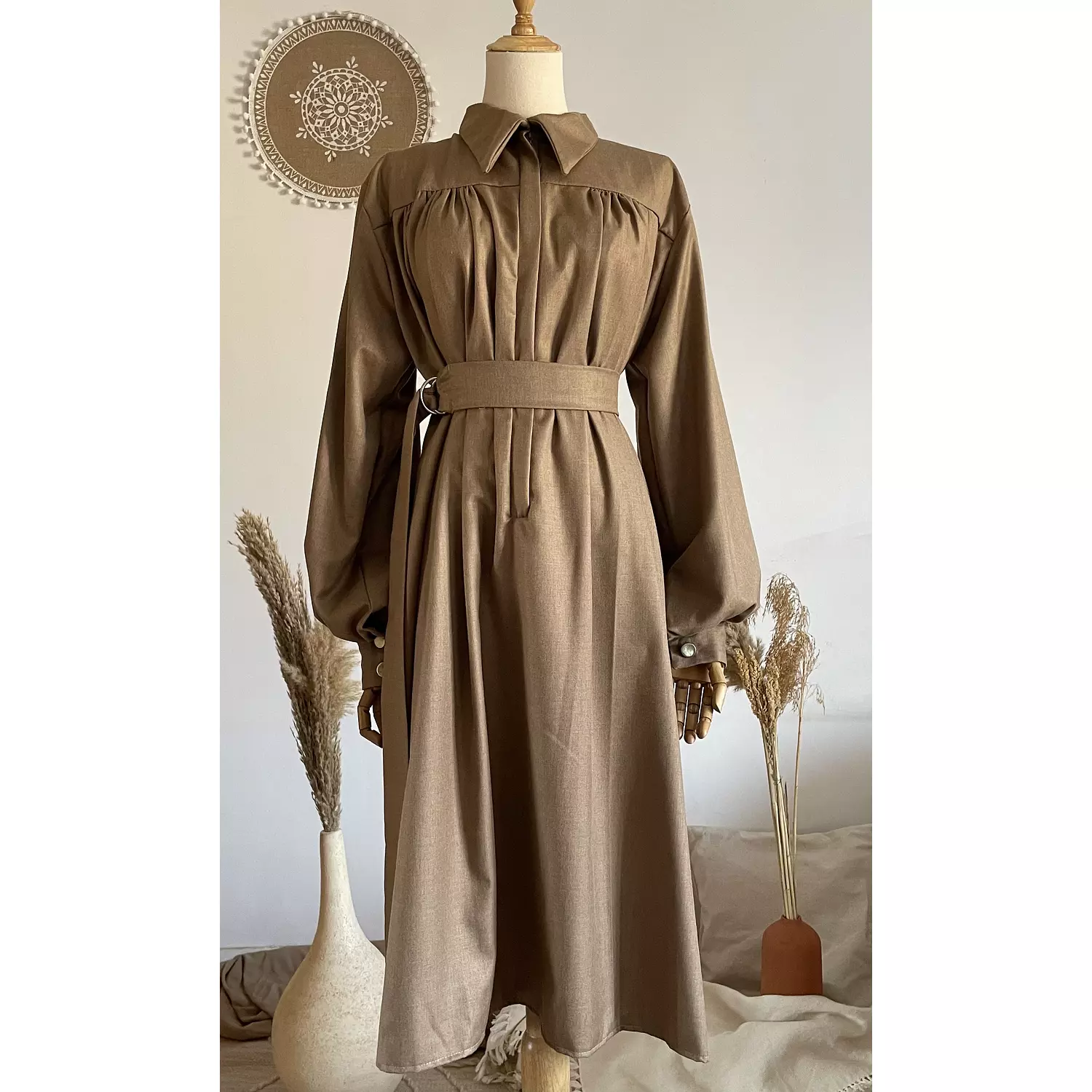 Beige Wool Dress 1