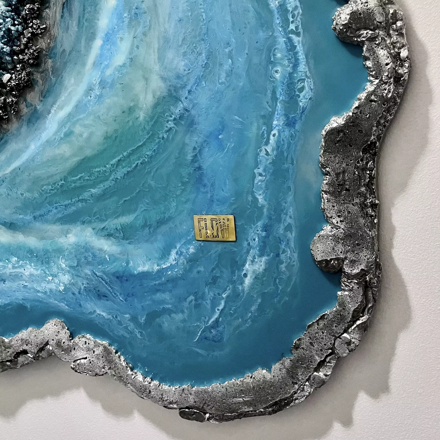 Turquoise & silver agate painting-2nd-img