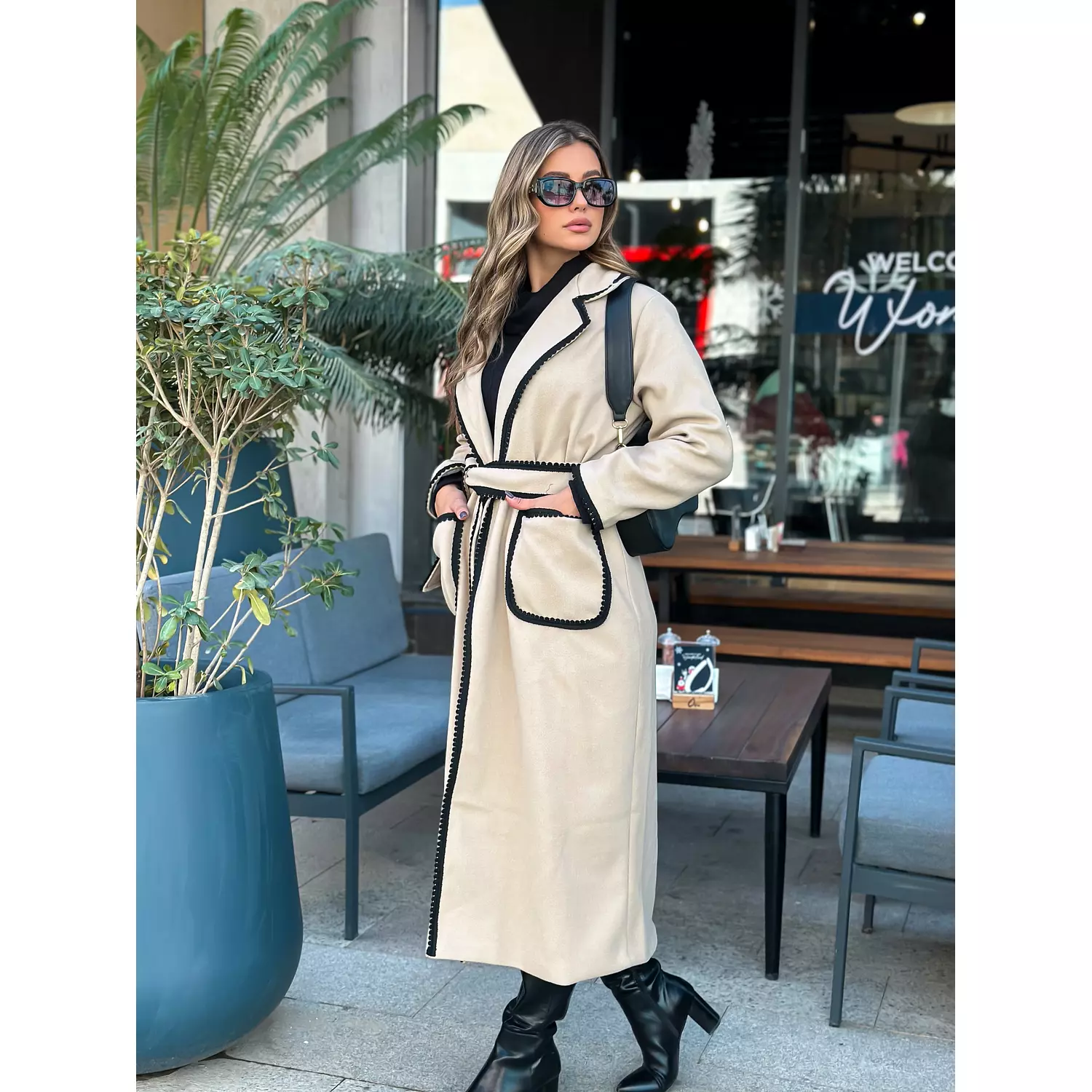 Long belted coat  6