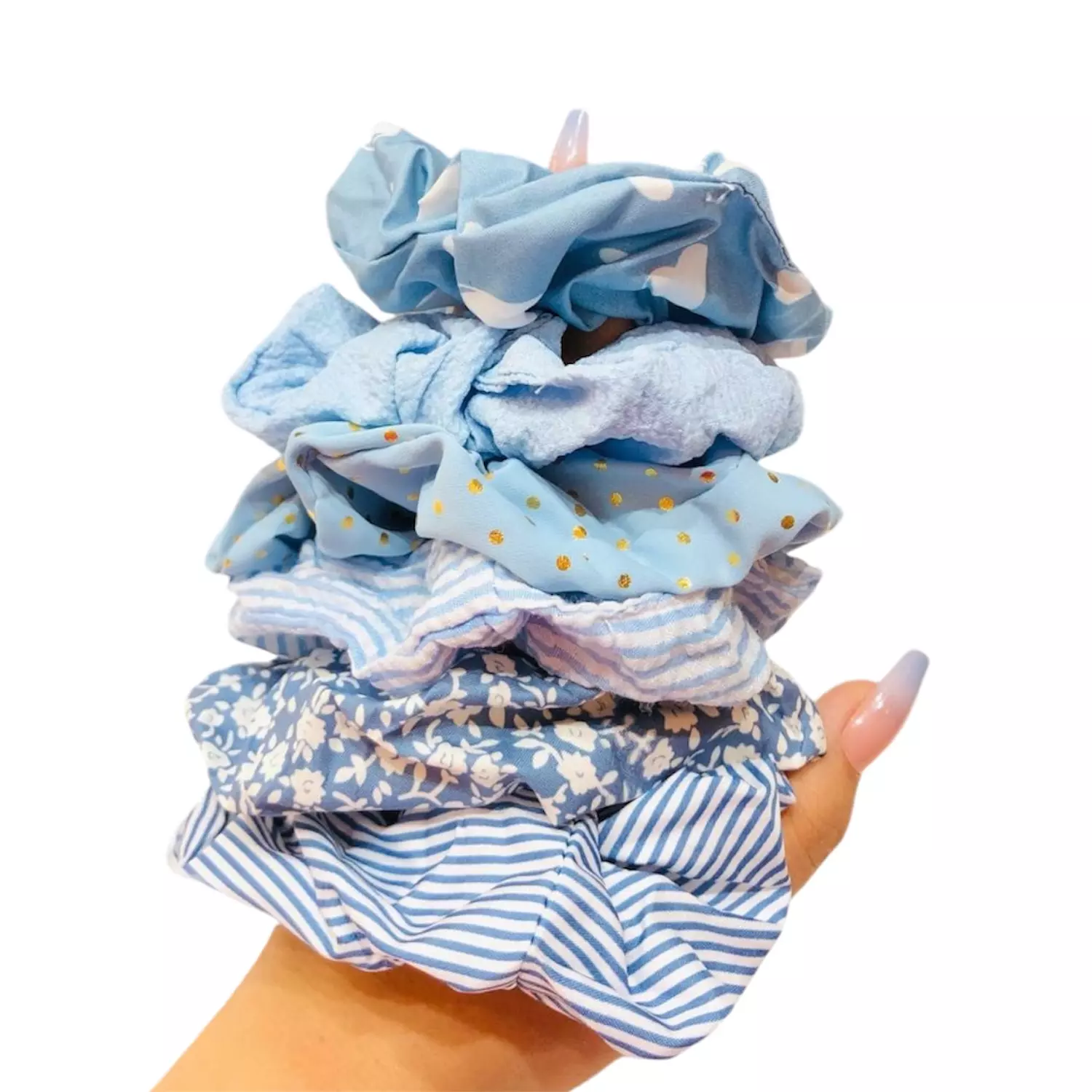 Blue Scrunchies 1 Pc hover image