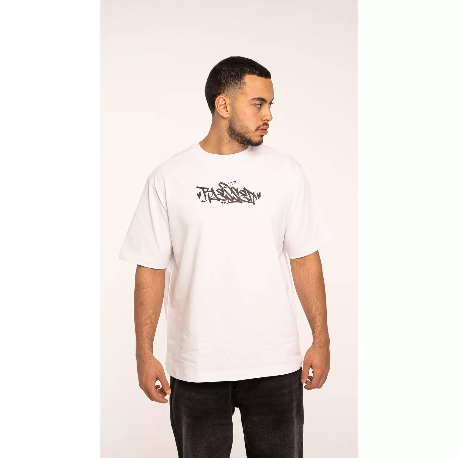 Graffiti unisex white tee 1