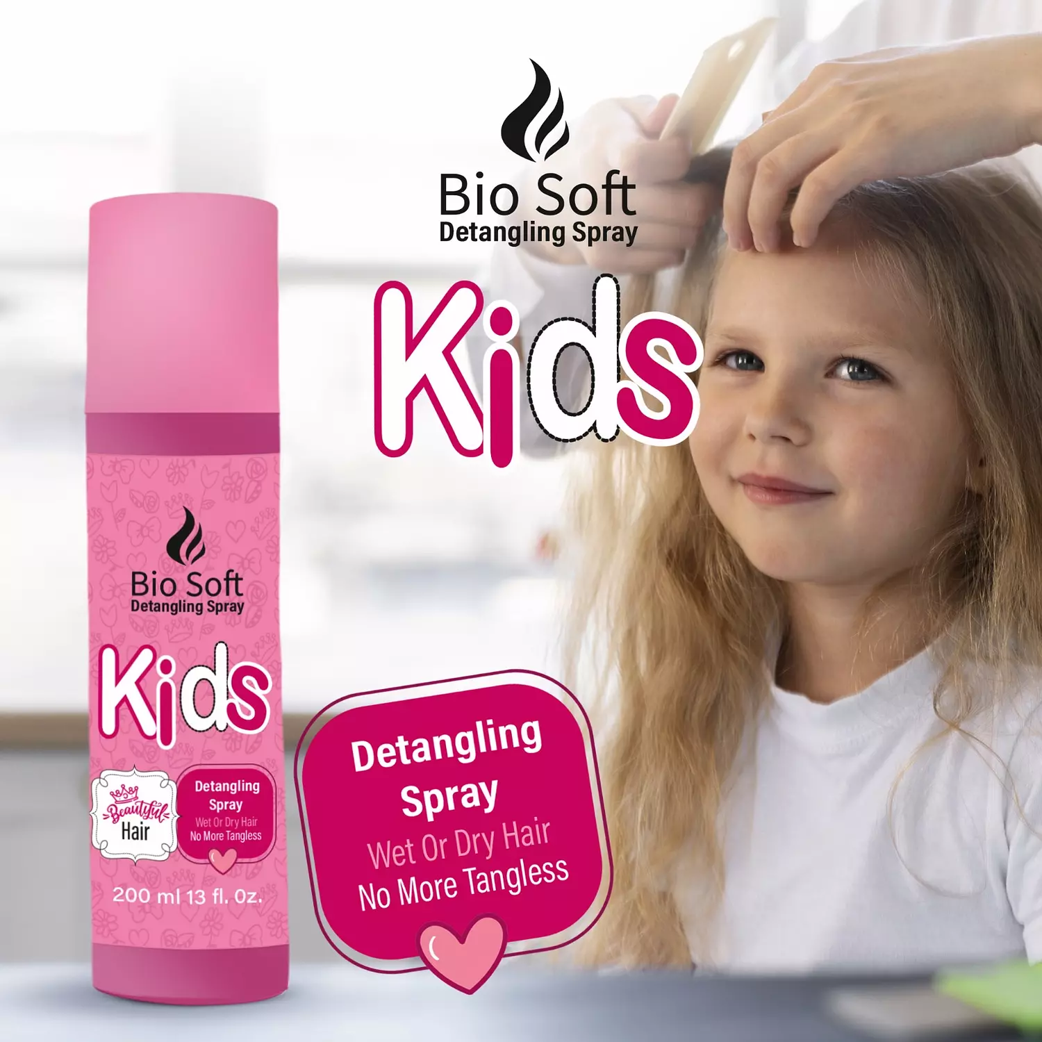 Hair detangled Spray with strawberry  hover image