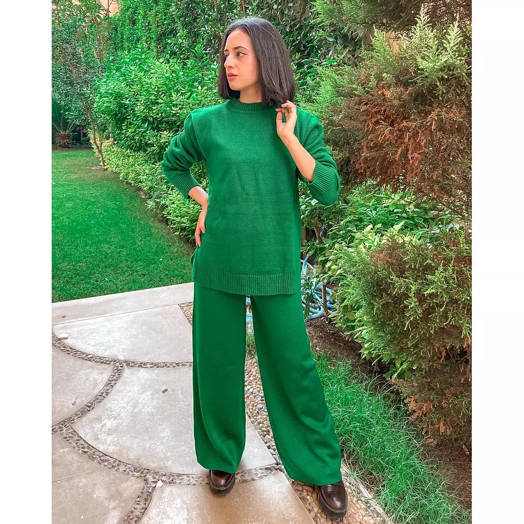 Green Knitted Set