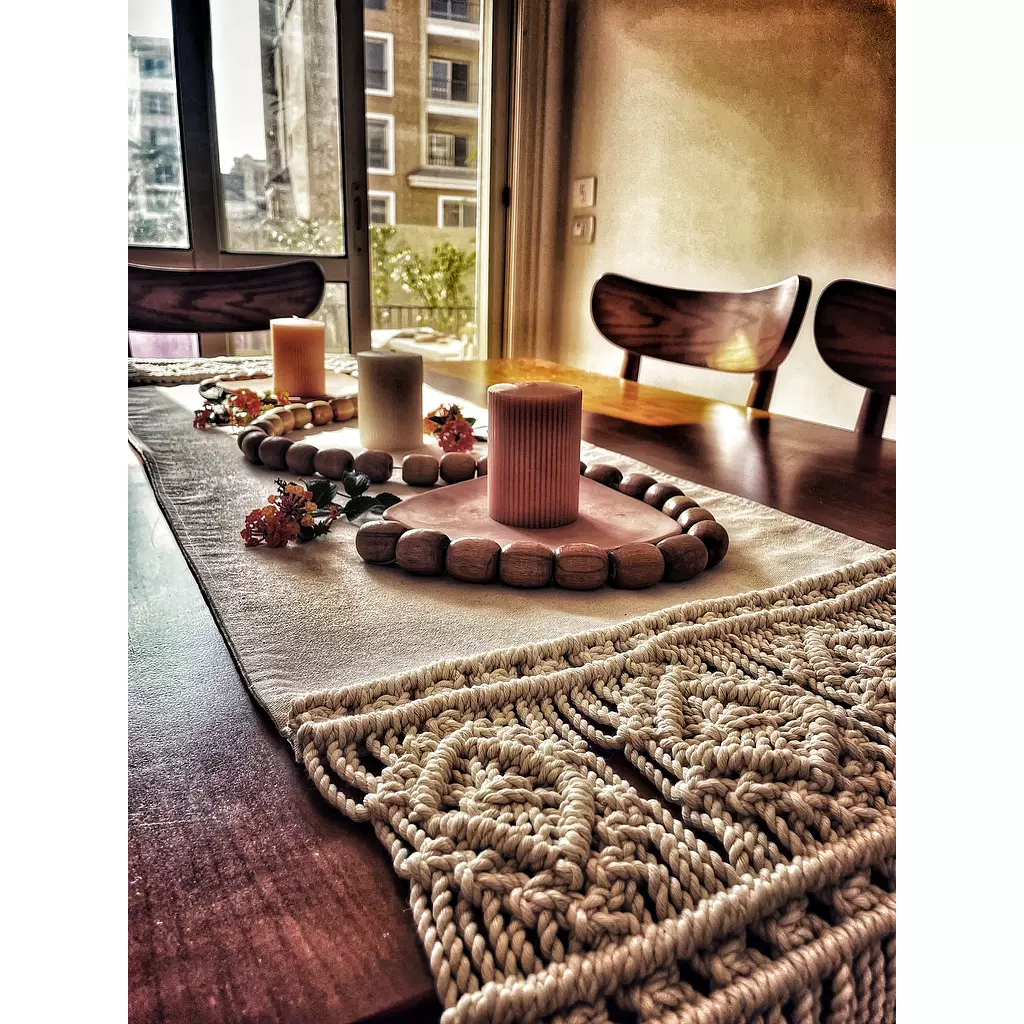 Autumn Macrame Table Runner