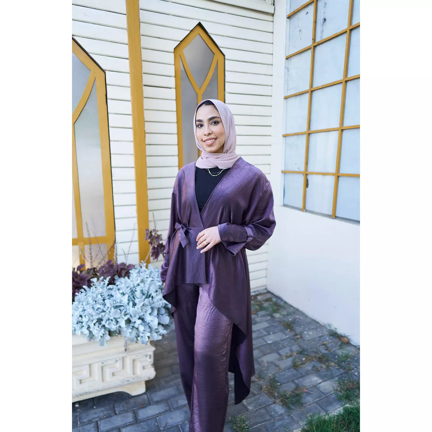 SHIMMERY PURPLE KIMONO 2