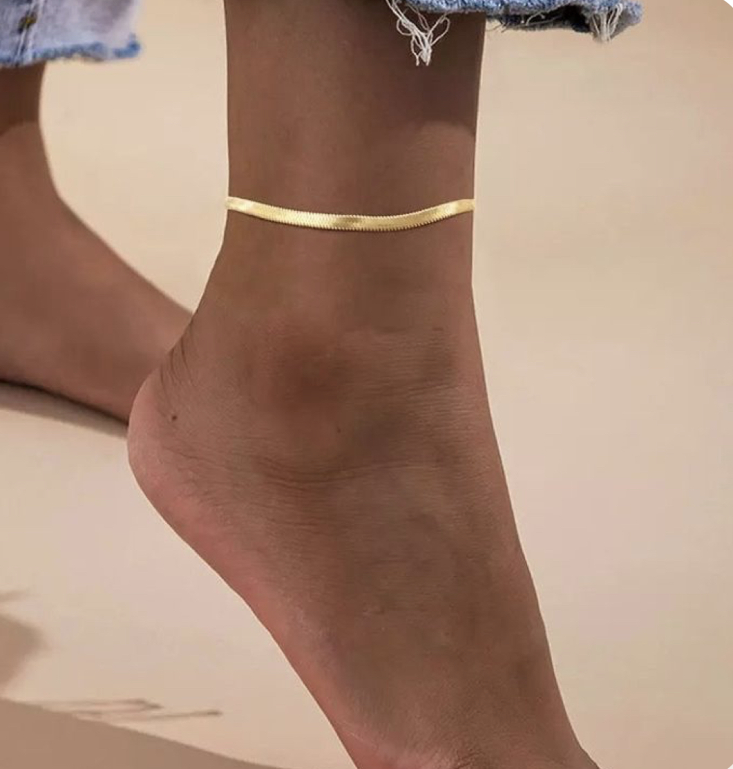 Snake chain anklet hover image