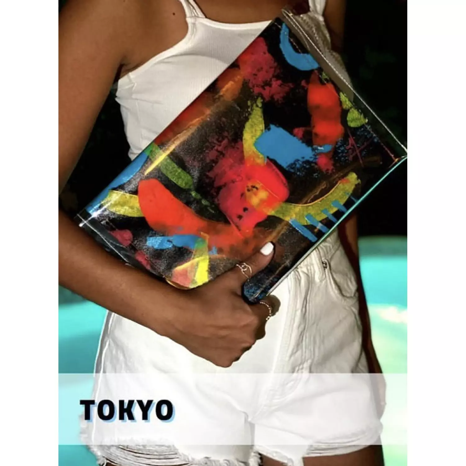 Tokyo City Hand-Painted Canvas Piece in Plastic Envelope (by order) 1