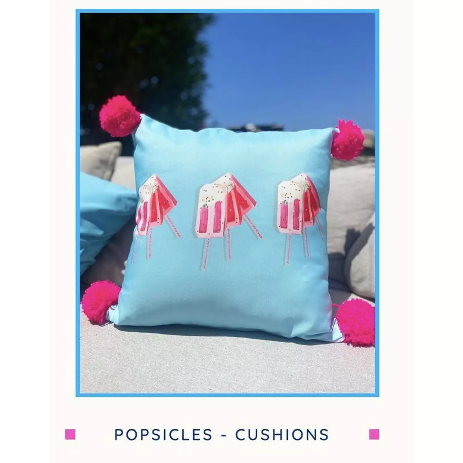 Popsicle Hand-Painted Summer Cushions (by Order) 2