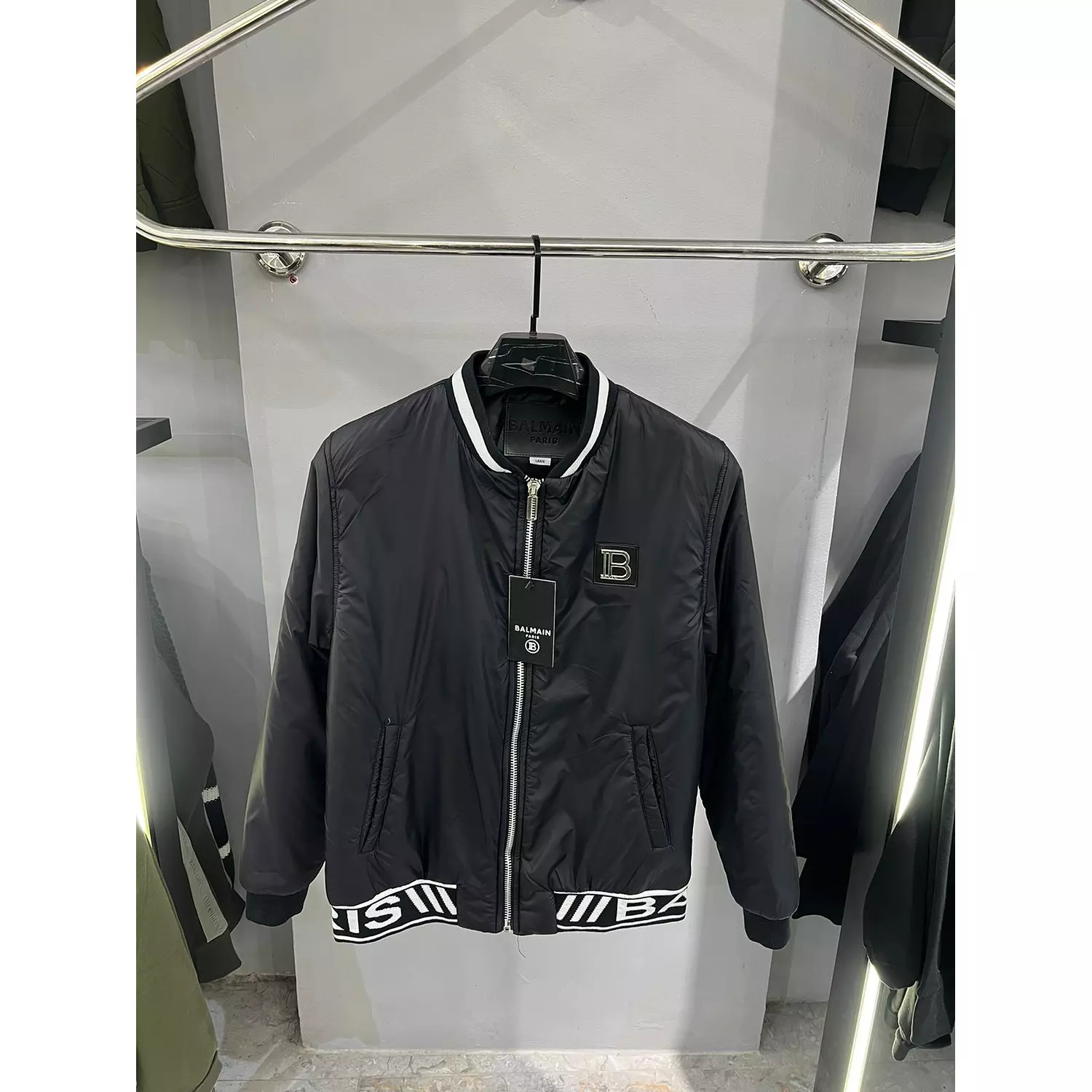 BLACK BALMAIN JACKET hover image