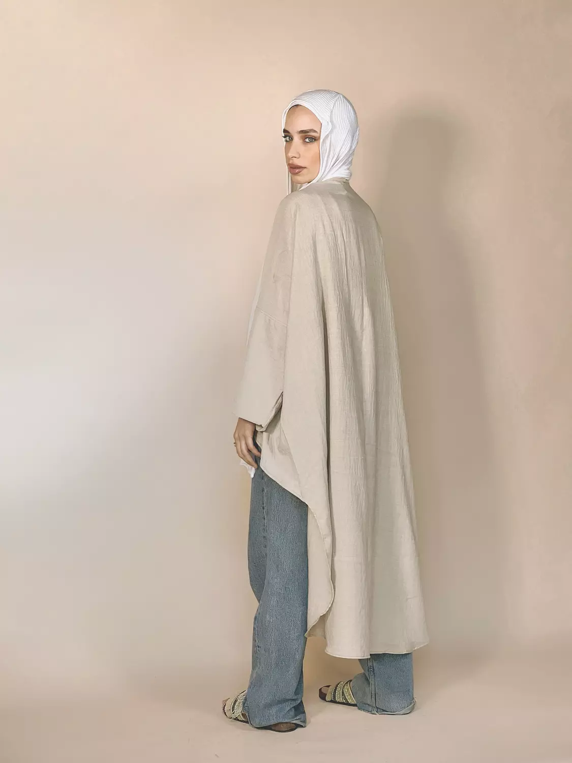 Beige Drape Tunic  2