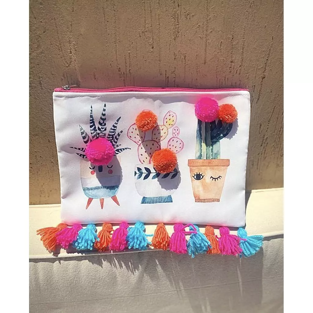 The Cactus Canvas Fabric Pouch (by order)