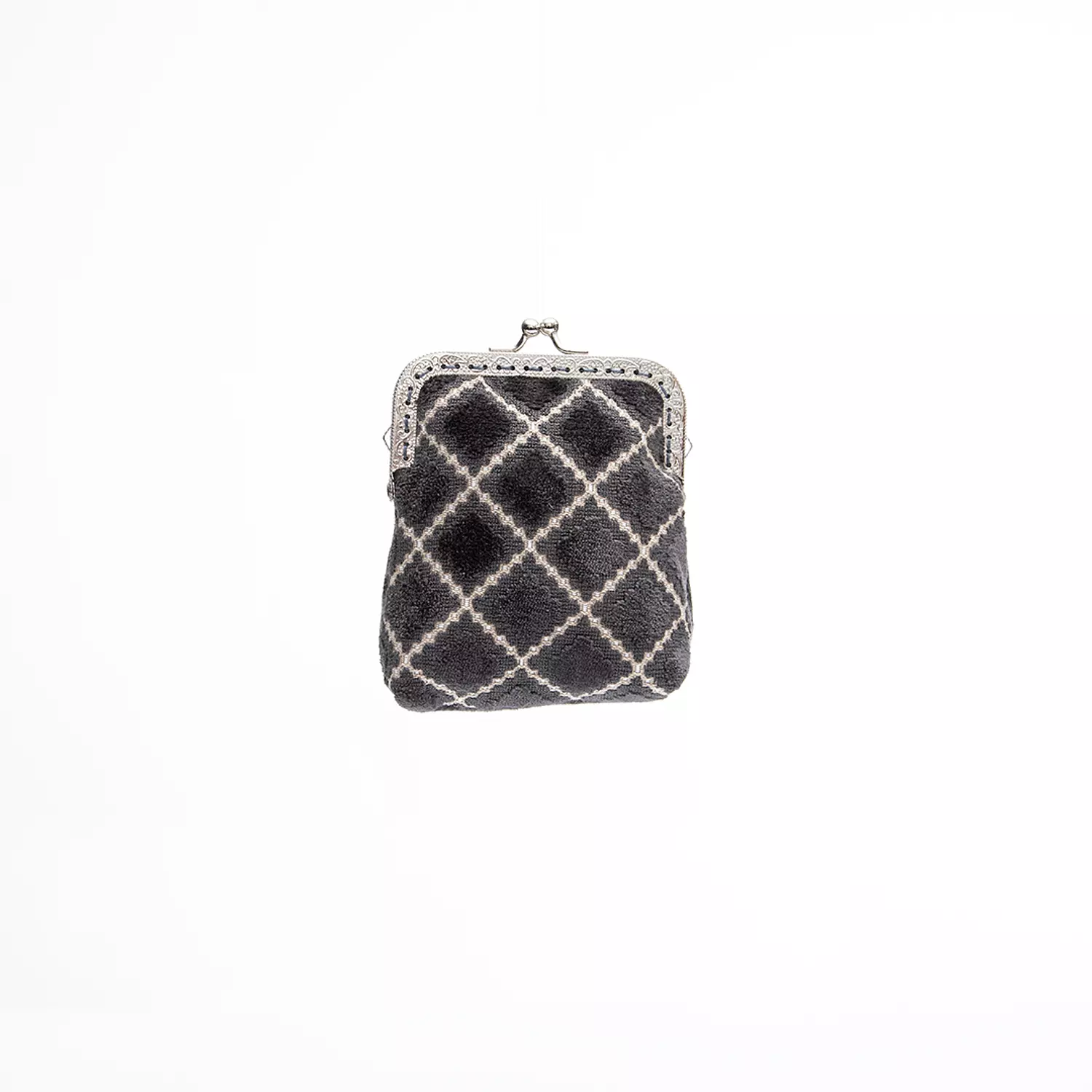 The Velvet Silver-Lined Kisslock Coin Purse hover image