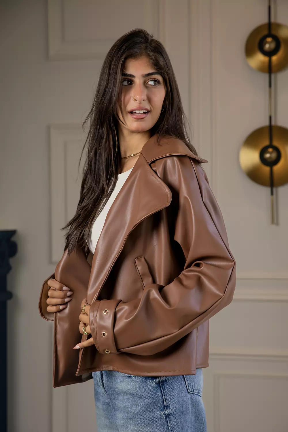 Bronzed Leather Jacket 5