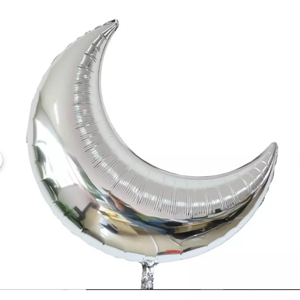 half moon sliver foil balloon 