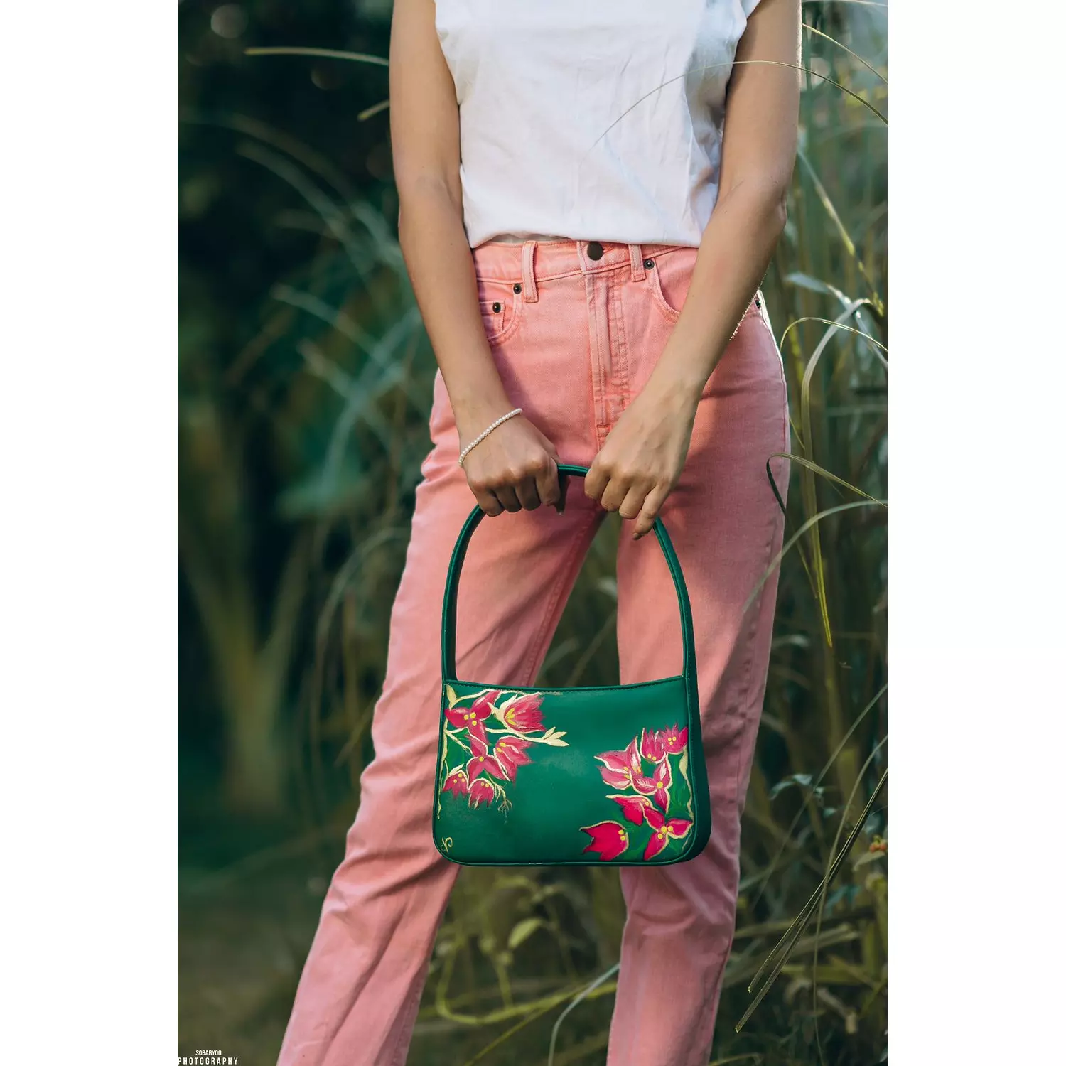 floral green bag 4