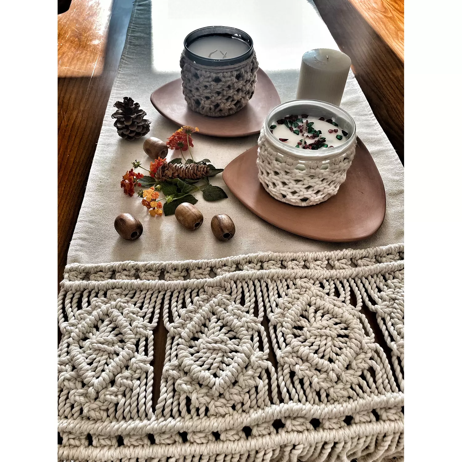 Autumn Macrame Table Runner 0