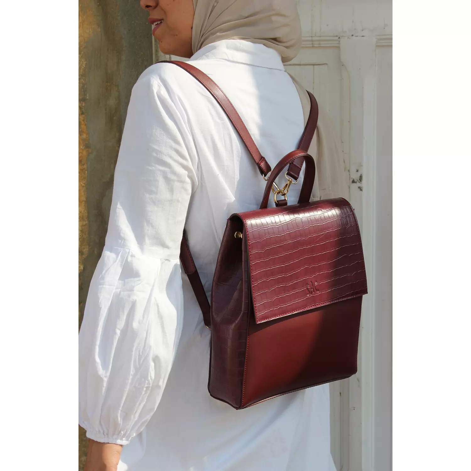 Burgundy Elle Backpack 0