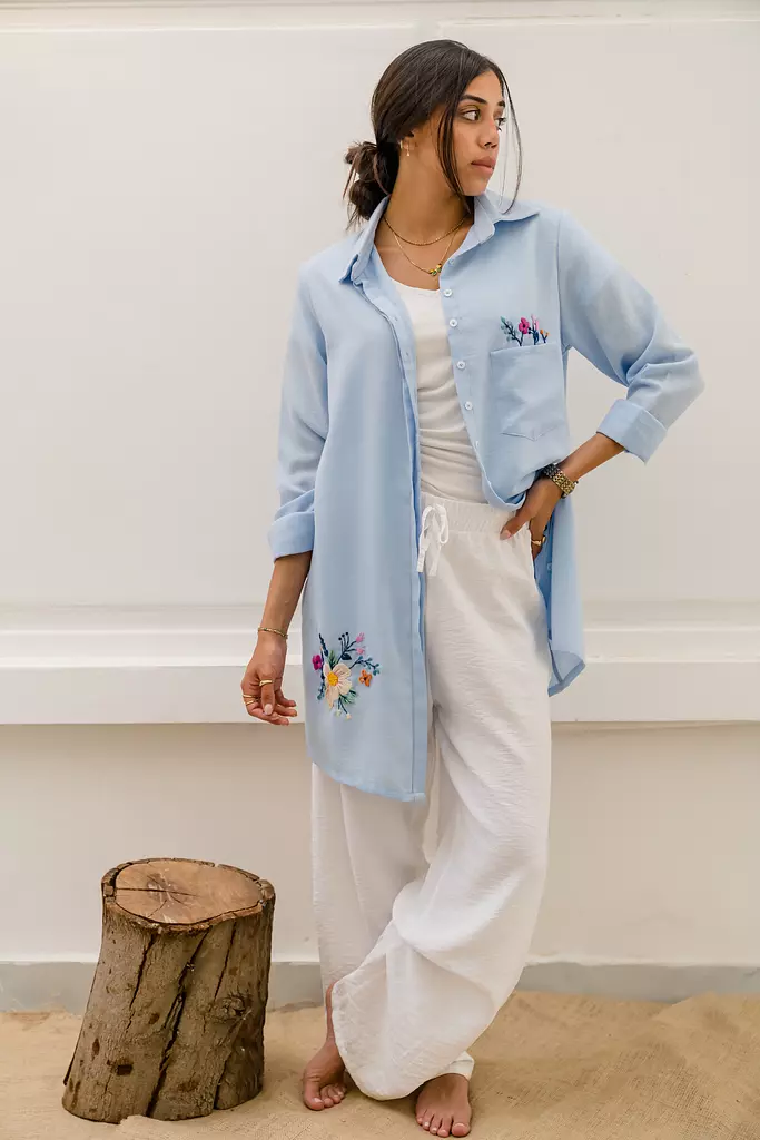 Garden Party Linen Shirt Dress 