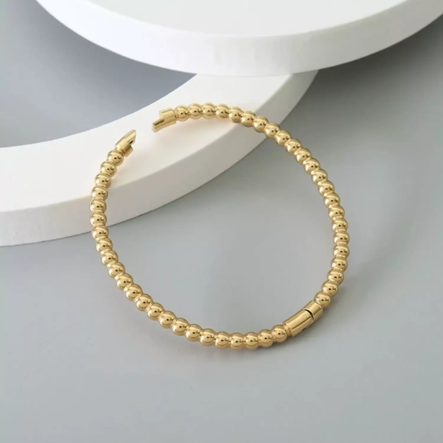 Beaded Stainless Gold Bracelet 3