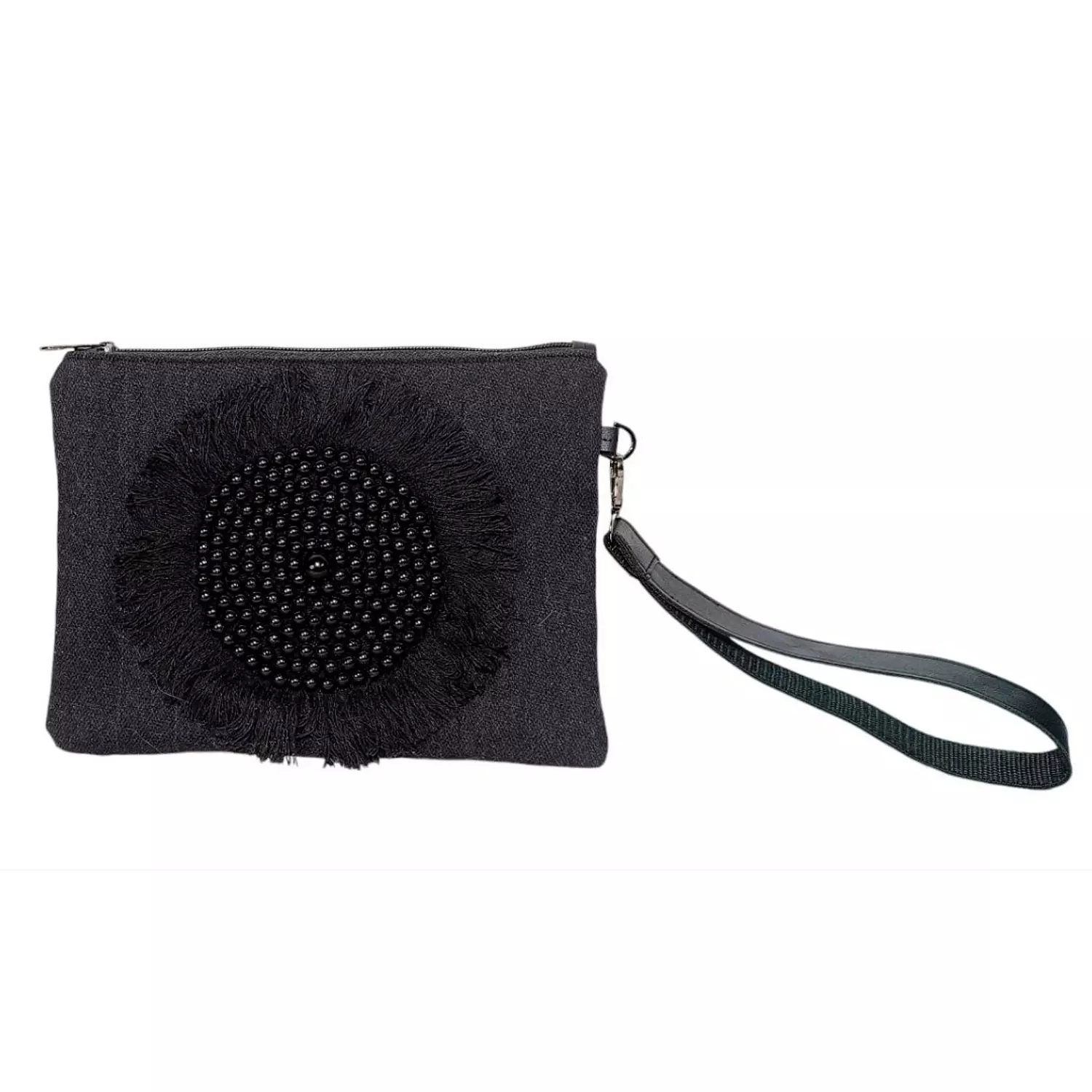 Black dekke clutch with black pearls (A.3-34) 1