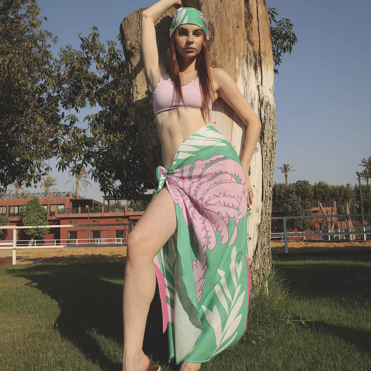 m i s ō u. X RAG X Perihan Kharma - The palm tree sarong  hover image