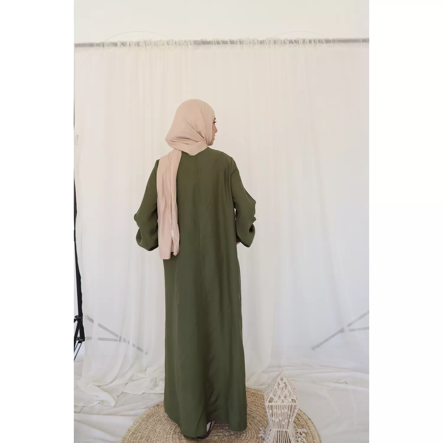 Olive Flowy Dress 5