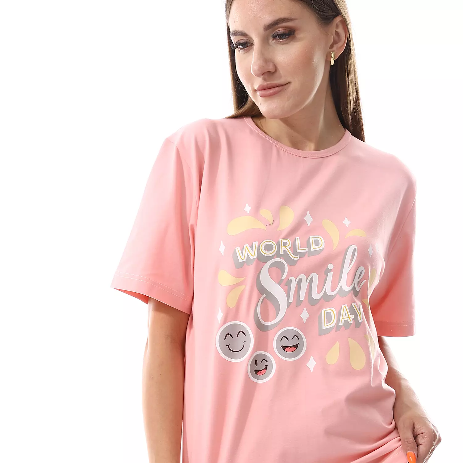 Women Smile Pj - 2475 - Pink 2