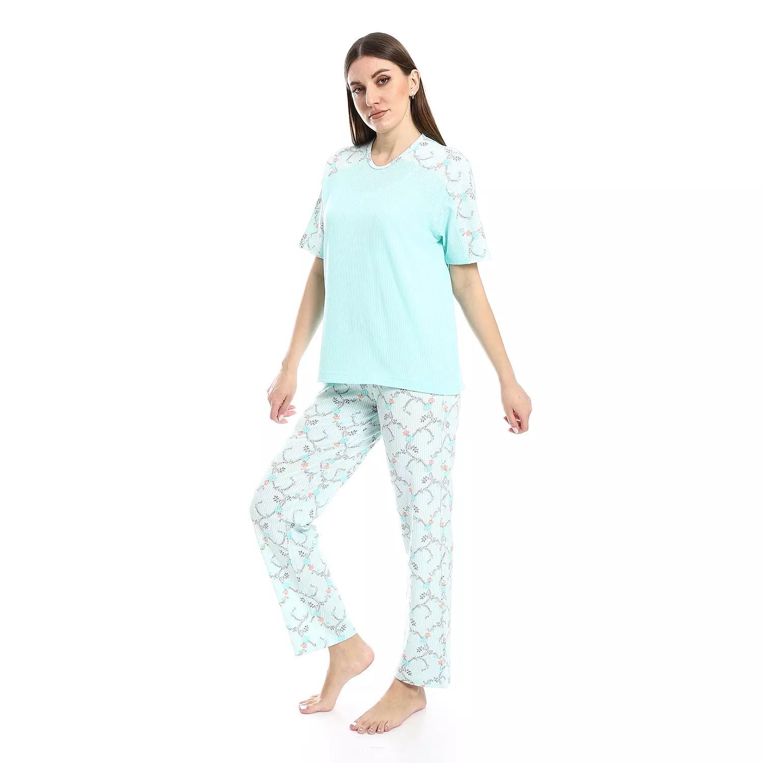 Women Smart PJ - 2608 - Turquoise 2