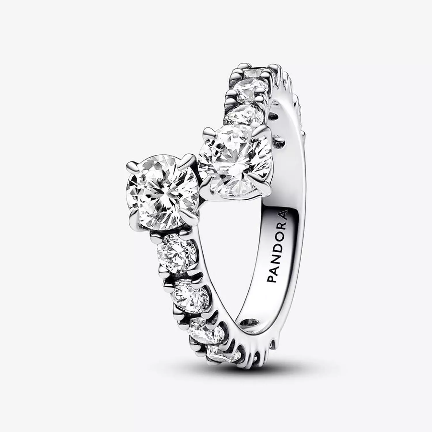 Sparkling Overlapping Band Ring hover image