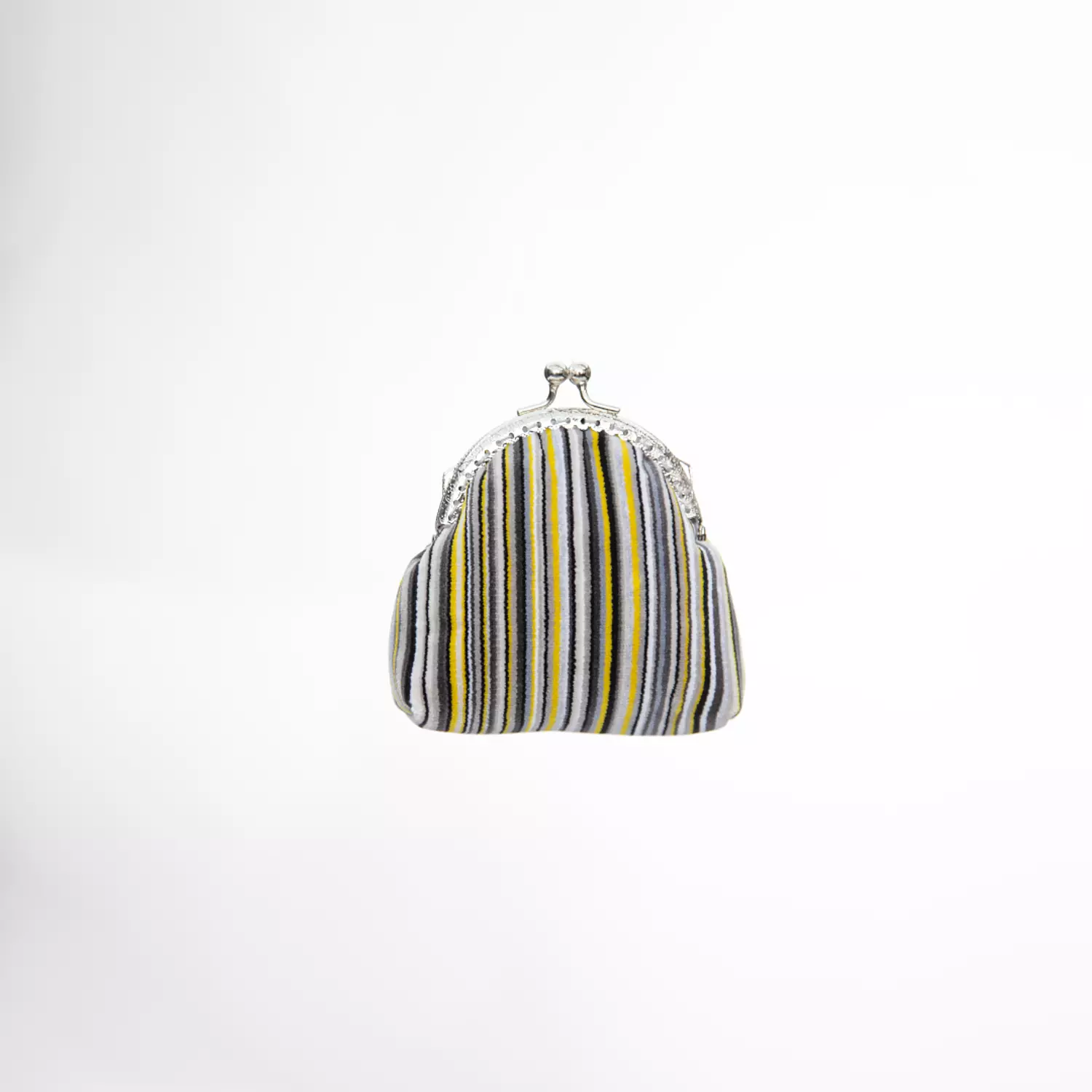 The Velvet Striped Kisslock Coin Purse hover image