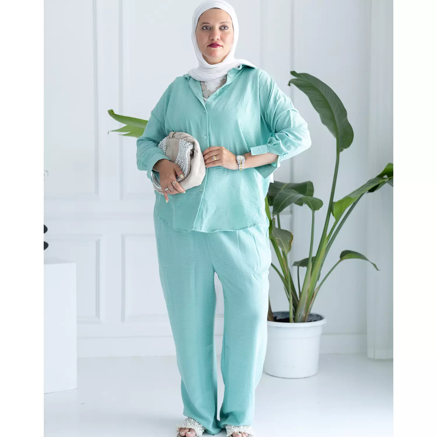 Shaza Mint Suit  2