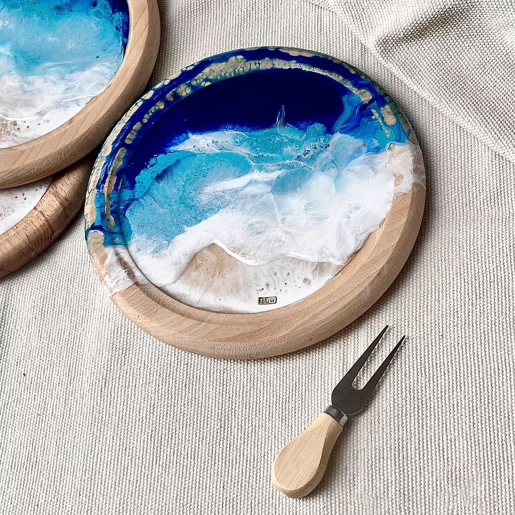 Sea Round wood Platter