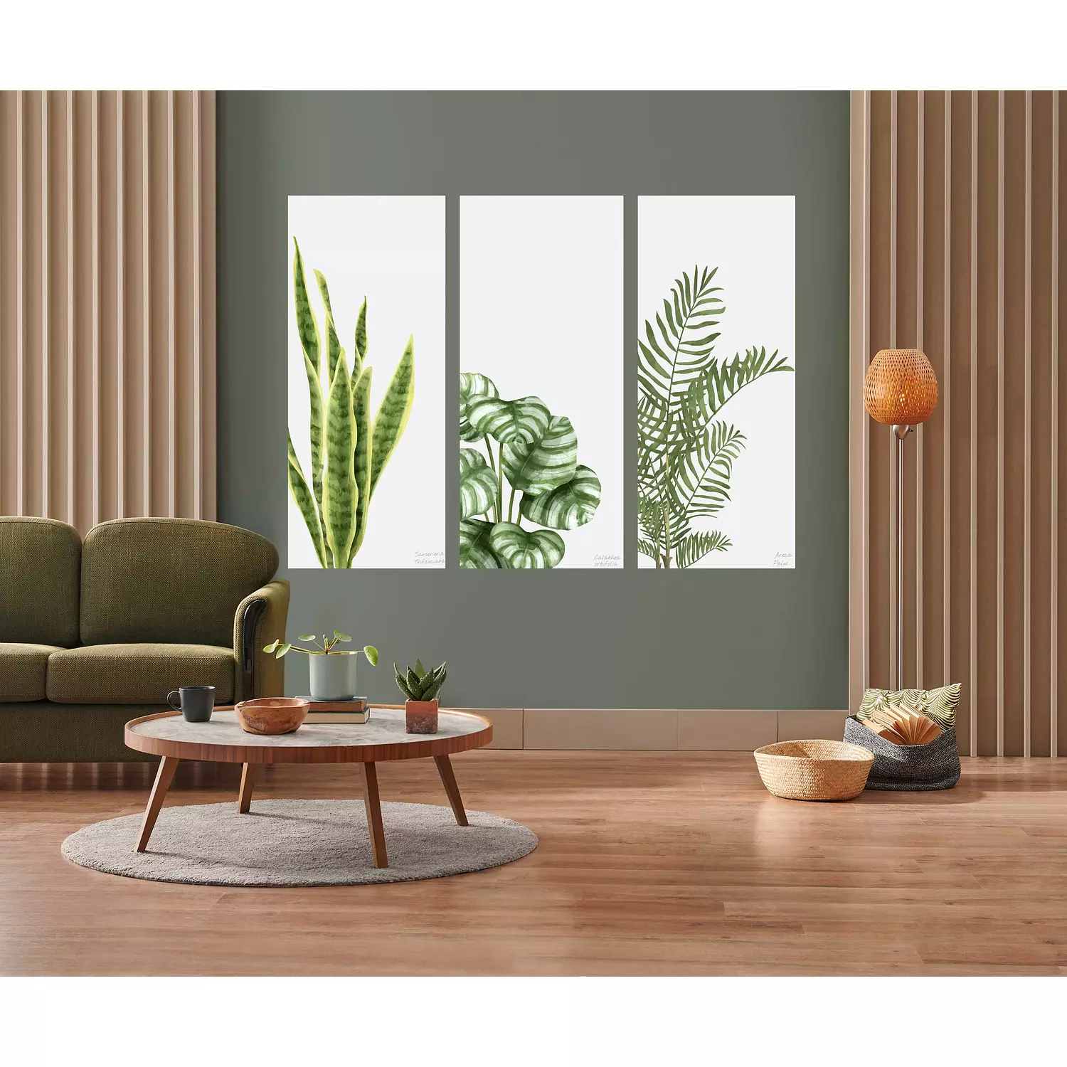 Frameless Printed wooden Tableau (3 pieces) P.G548 hover image